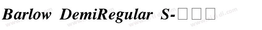 Barlow DemiRegular S字体转换